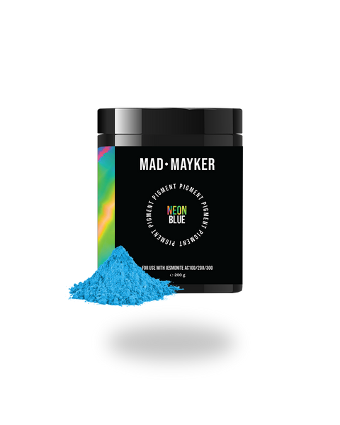 MAD MAYKER Neon Powder Pigment for Jesmonite AC100 series Canada USA Mexico Best Seller Neon Blue