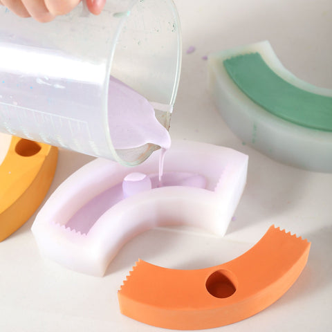 Arch Taper Candle Holder Silicone Mold-3