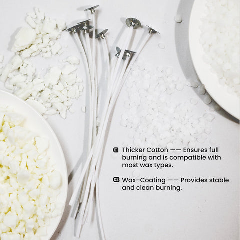 30 Ply Premium Candle Wick LX Pretabbed & Pre-Waxed-3