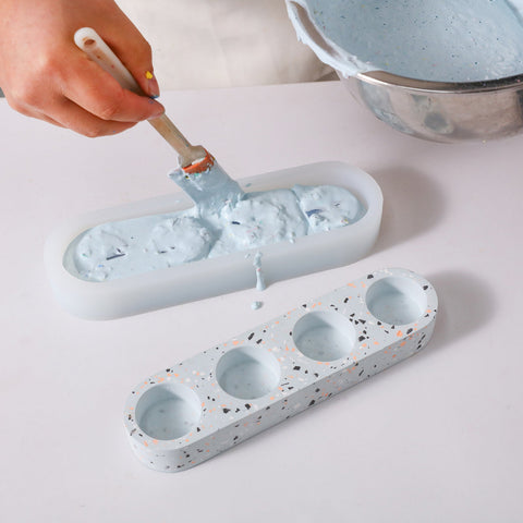 4-Holes Tealight Candle Holder Silicone Mold-1