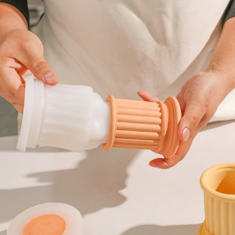 Architecture Concrete Candle Jar with Lid Silicone Mold-1