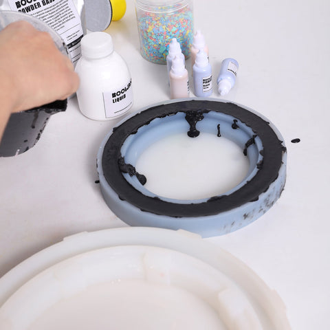 22cm Mirror Frame Silicone Mold with Accessories-2