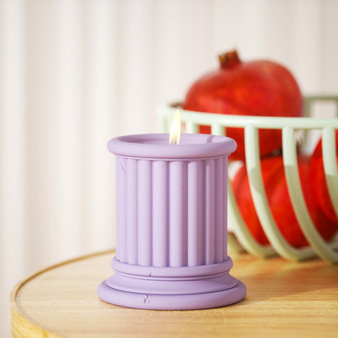 Architecture Concrete Candle Jar with Lid Silicone Mold-4