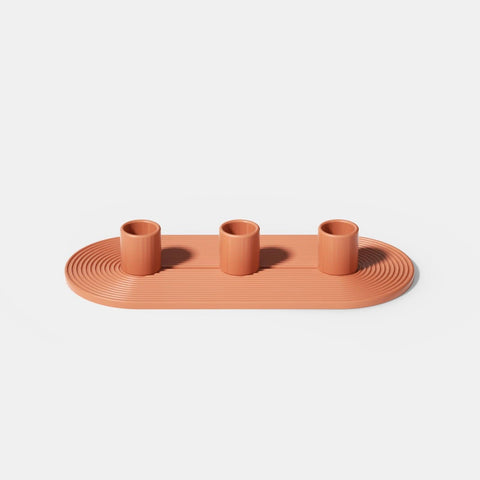 3-Holes Taper Candle Holder Silicone Mold-0