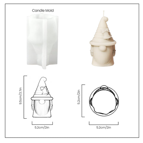 Bell of Hat-tastic Gnome Squad Candle Silicone Mold-5