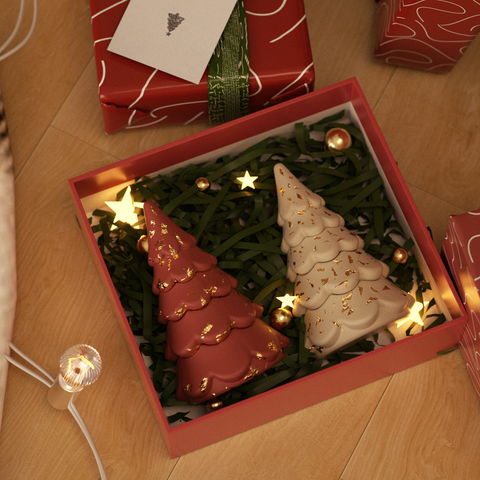 Blooming Stacking Christmas Tree Candle Jar Silicone Mold-4