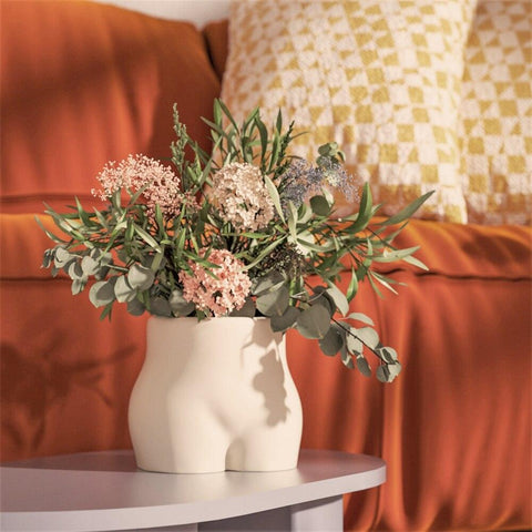 Body Shaped Concrete Plant Pot&Pen Holder Silicone Mold-4