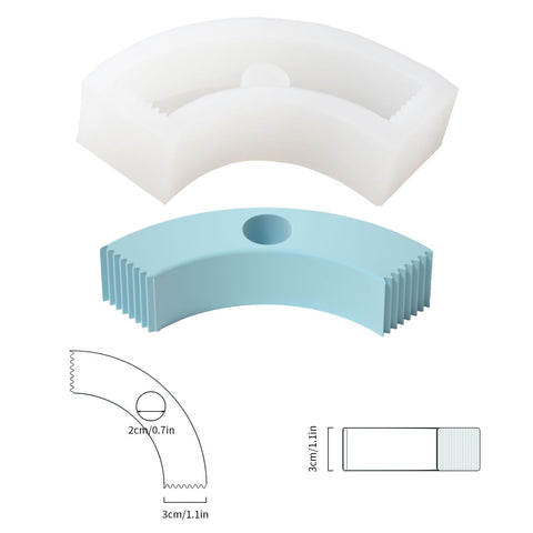 Arch Taper Candle Holder Silicone Mold-2